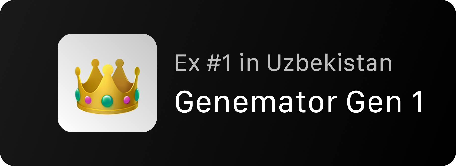 Ex Genemator who was #1 in Uzbekistan